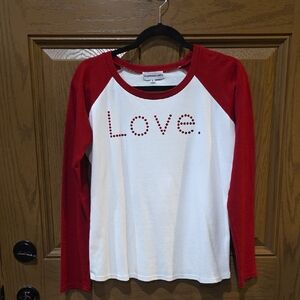 Inspretees Love Baseball Tee Size L